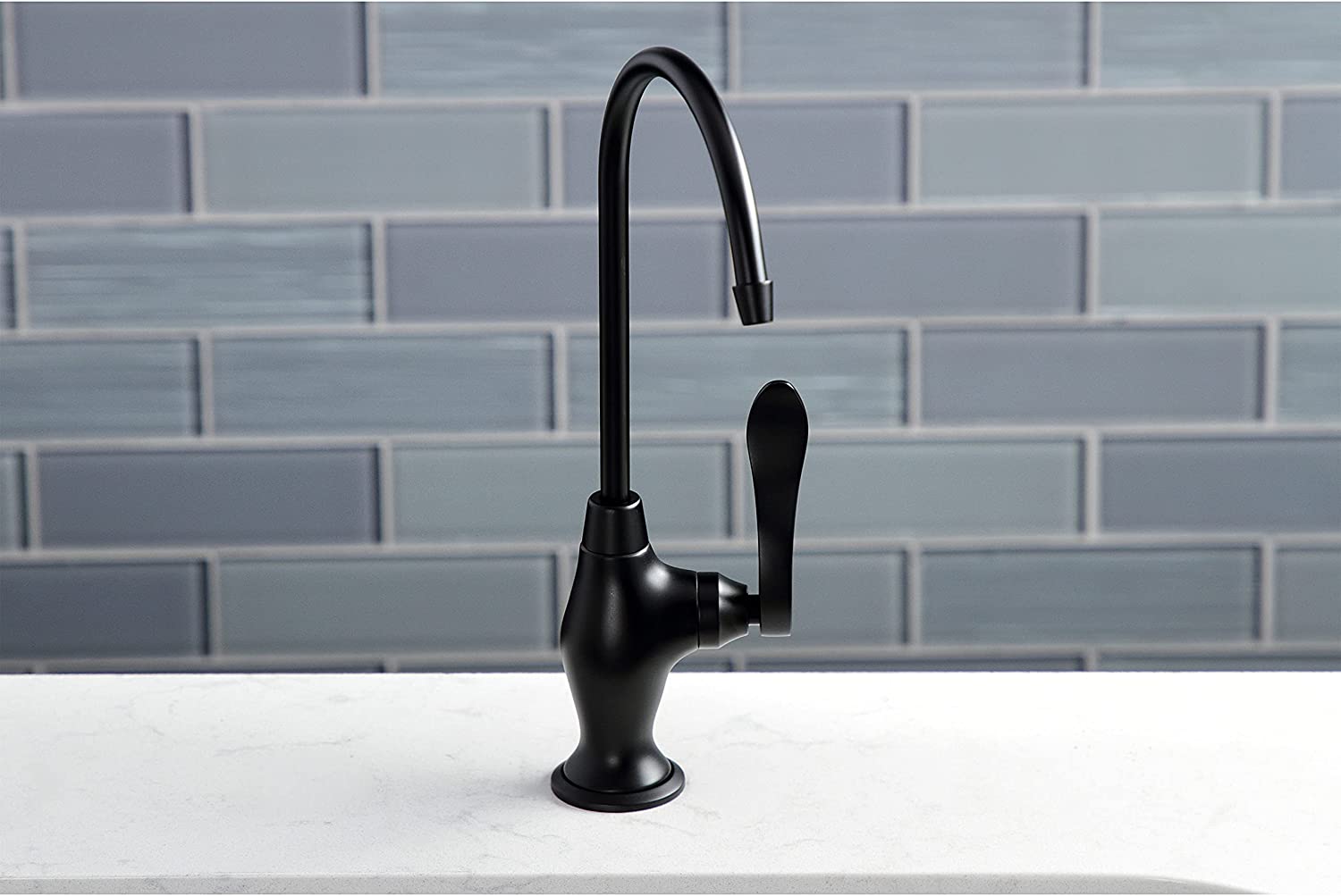 Kingston Brass KS3190NFL NuWave French Water Filtration Faucet, Matte Black