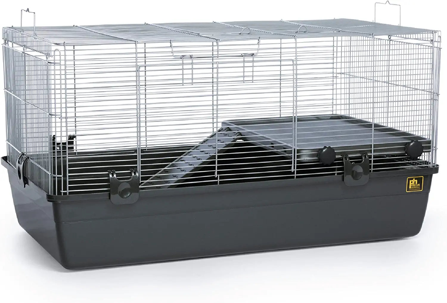 Prevue Pet Products Universal Small Animal Home, Small Cage Portable Travel Carrier for Pets, House for Baby Ferret, Hedgehog, Guinea Pig, Rabbit, Chinchilla, Syrian Hamster, or Tortoise, Dark Gray