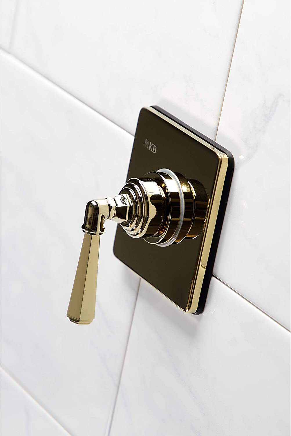 Kingston Brass KS3042HL Metropolitan Three-Way Diverter Valve with Trim Kit, Polished Brass