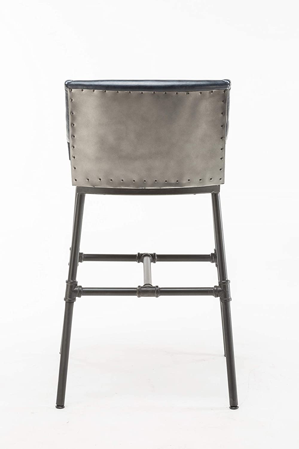 Burnham Home Parlor Upholstered Bar Stool, Navy Blue