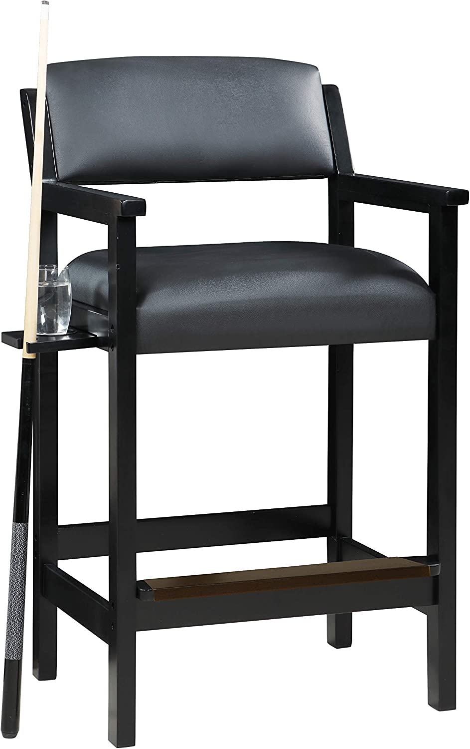 Hathaway Cambridge Spectator Chair, 22&#34; L x 26.8&#34; W x 44.5&#34; H, Black