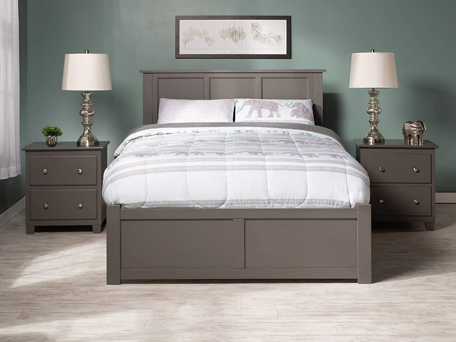 AFI Madison Platform Bed, King, Gray