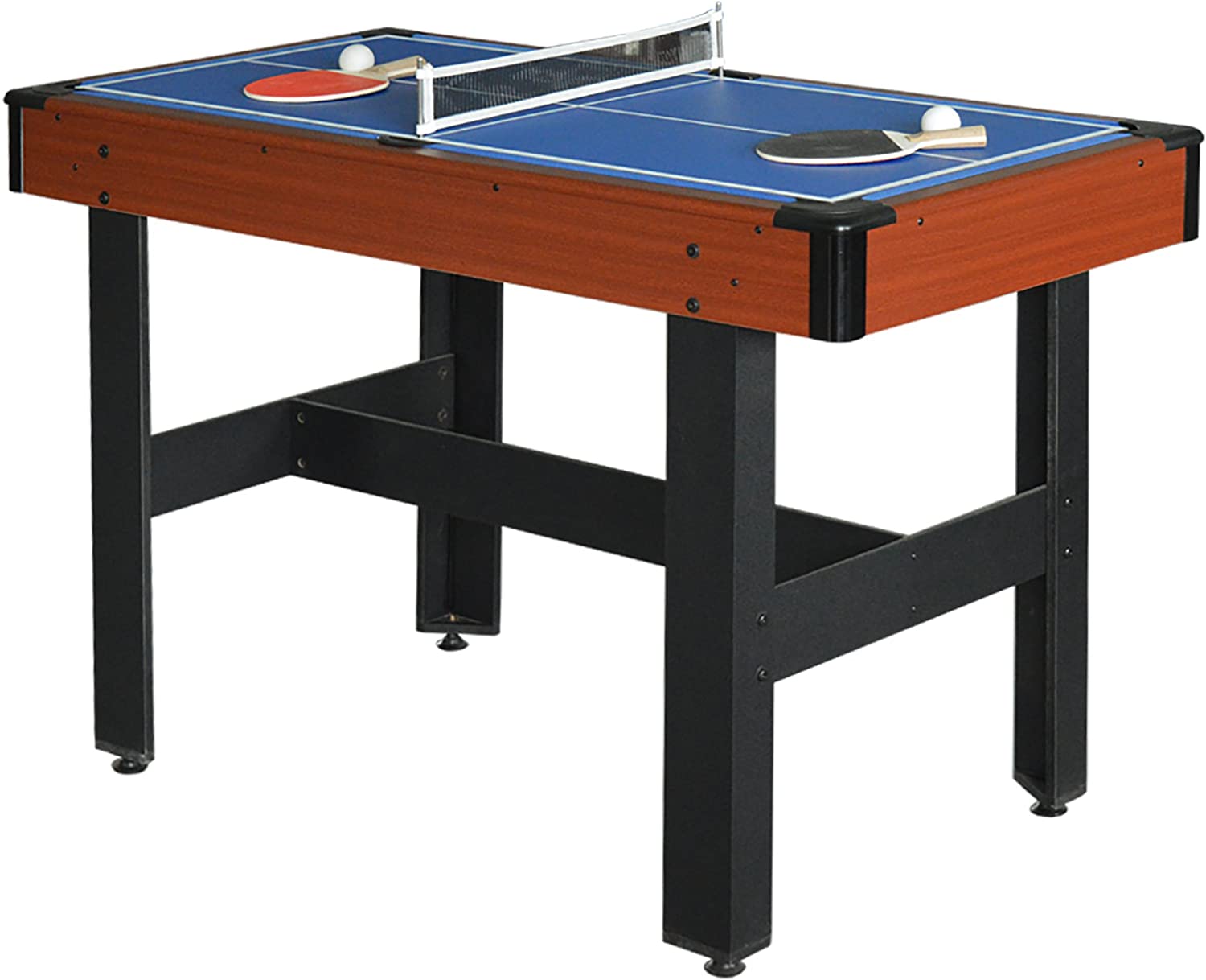 Hathaway BG1131M Triad 3-in-1 48-in Multi Game Table with Pool, Glide Hockey, and Table Tennis for Family Game Rooms,Blue