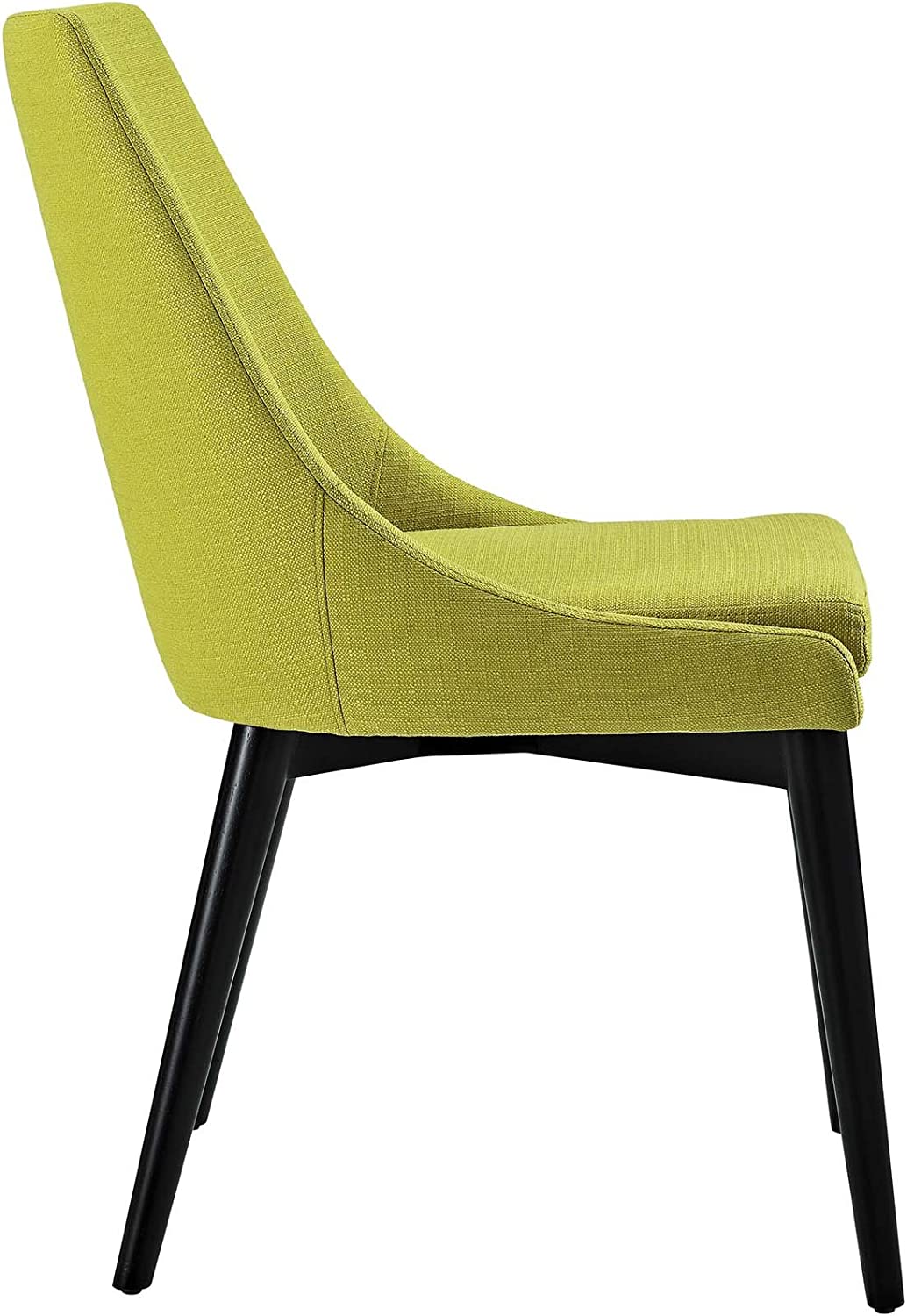 Modway Viscount Mid-Century Modern Upholstered Fabric Kitchen and Dining Room Chair in Wheatgrass