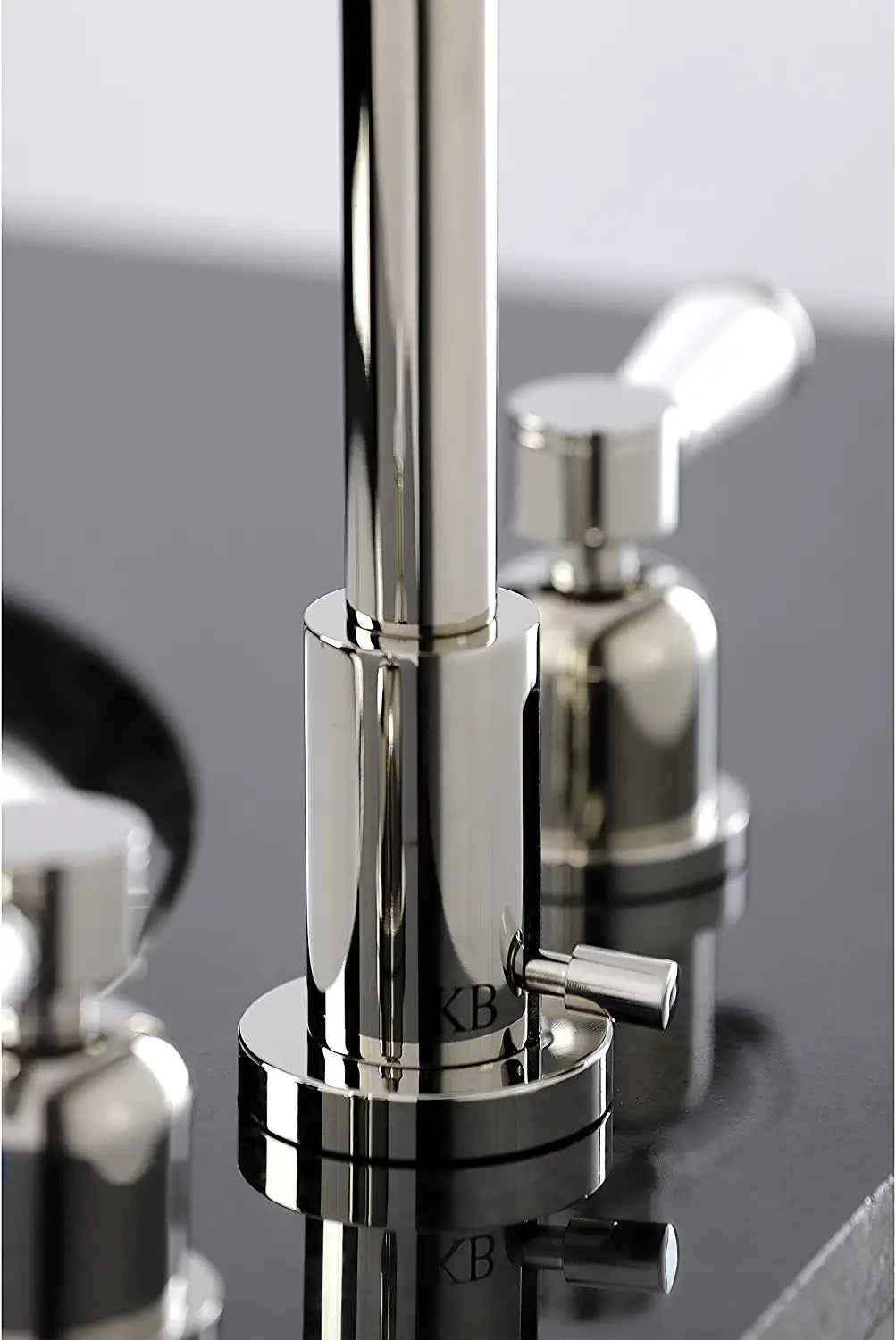 Kingston Brass FSC8959DPL Paris Widespread Bathroom Faucet, 5-3/8 Inch in Spout Reach, Polished Nickel