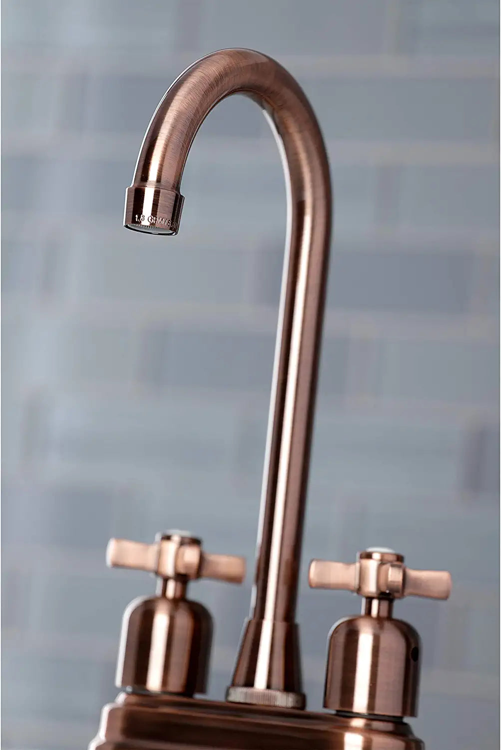 Kingston Brass KB849ZXAC Millennium Bar Faucet, Antique Copper