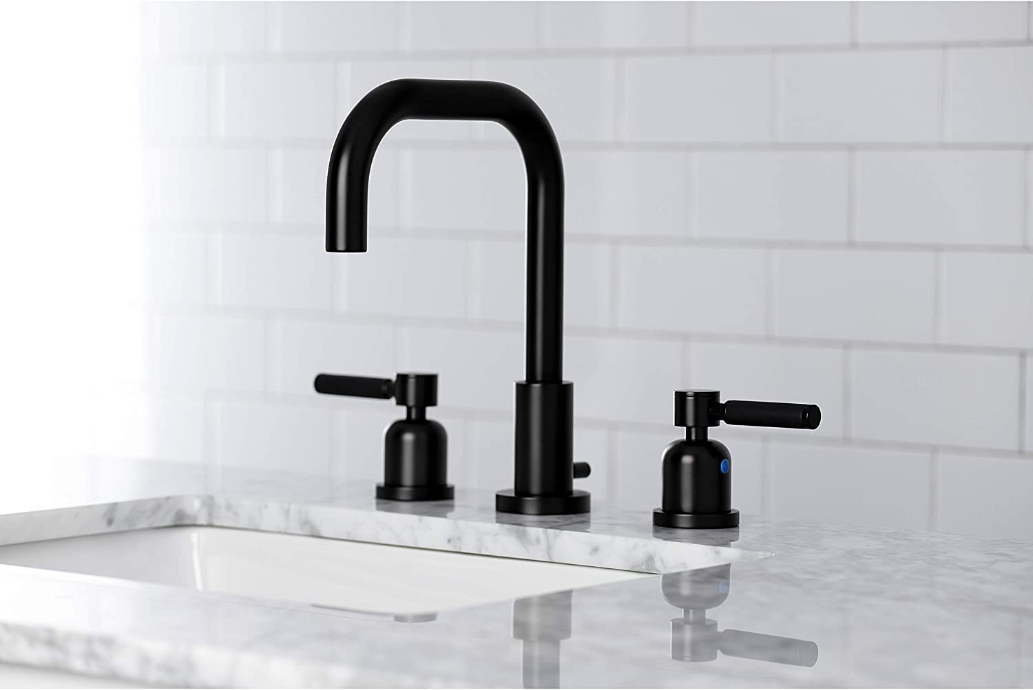 Kingston Brass FSC8930DKL Kaiser Widespread Bathroom Faucet, Matte Black