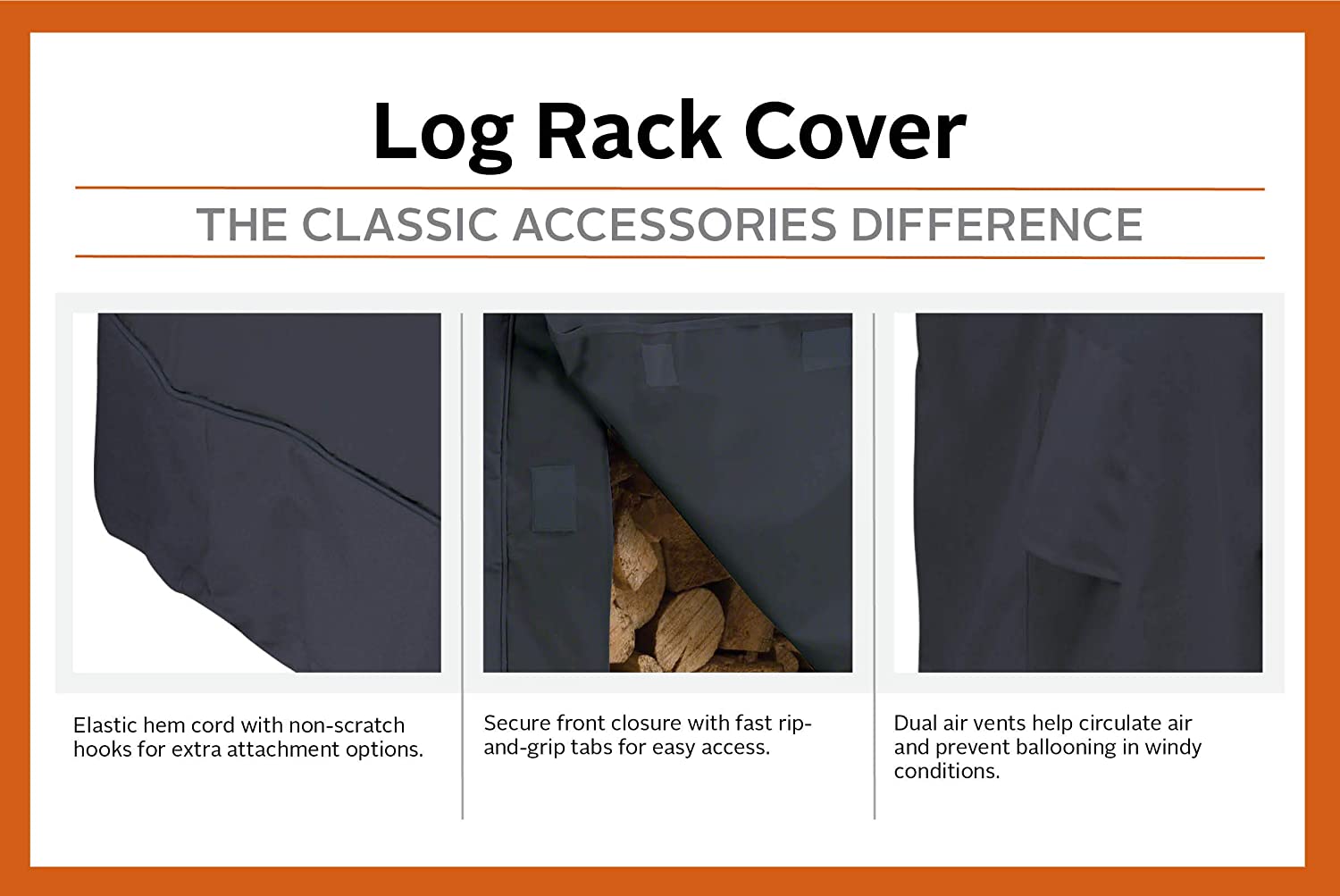 Classic Accessories Log Rack Cover, 4-Feet