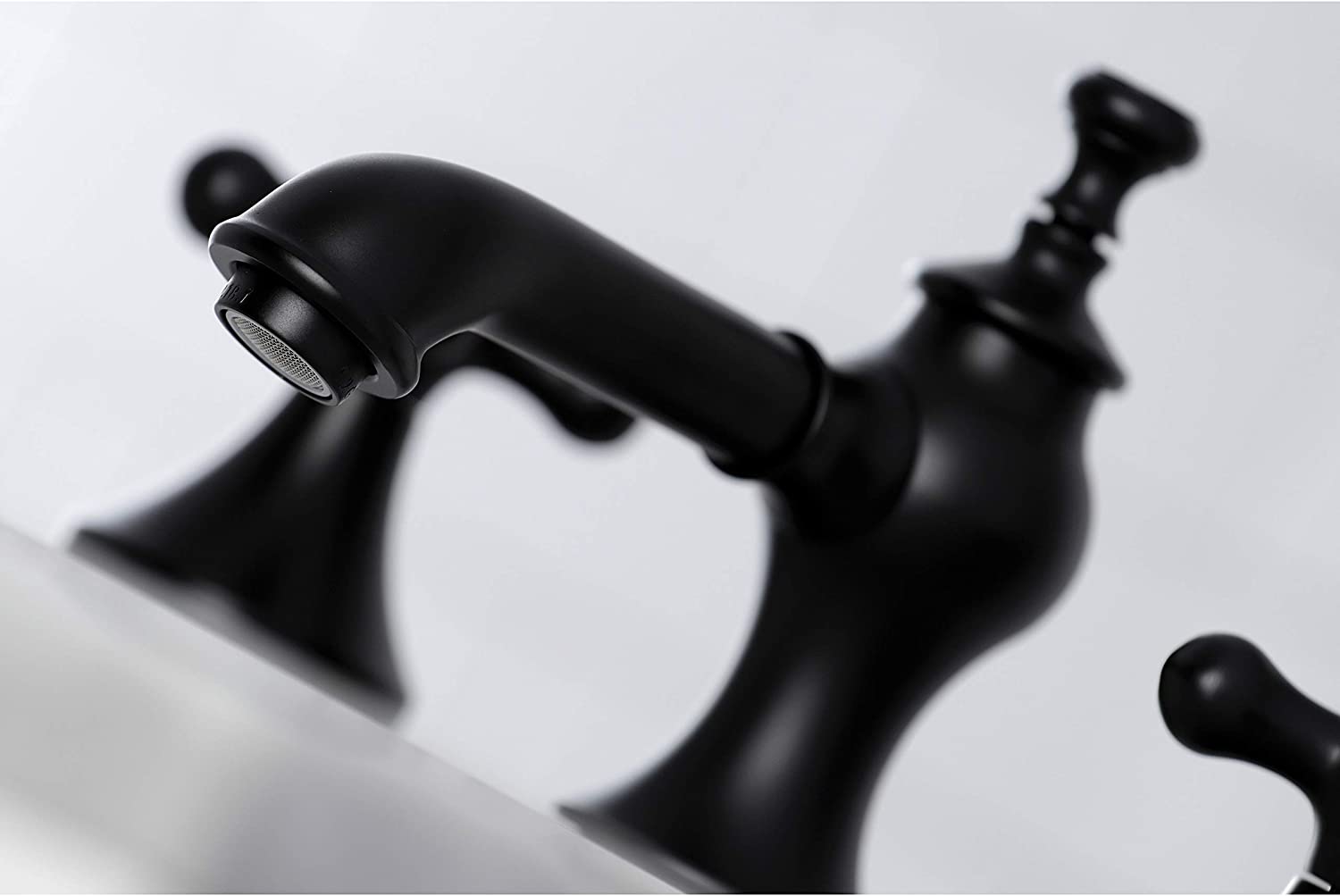 Kingston Brass KC7060AX Vintage Widespread Bathroom Faucet, Matte Black