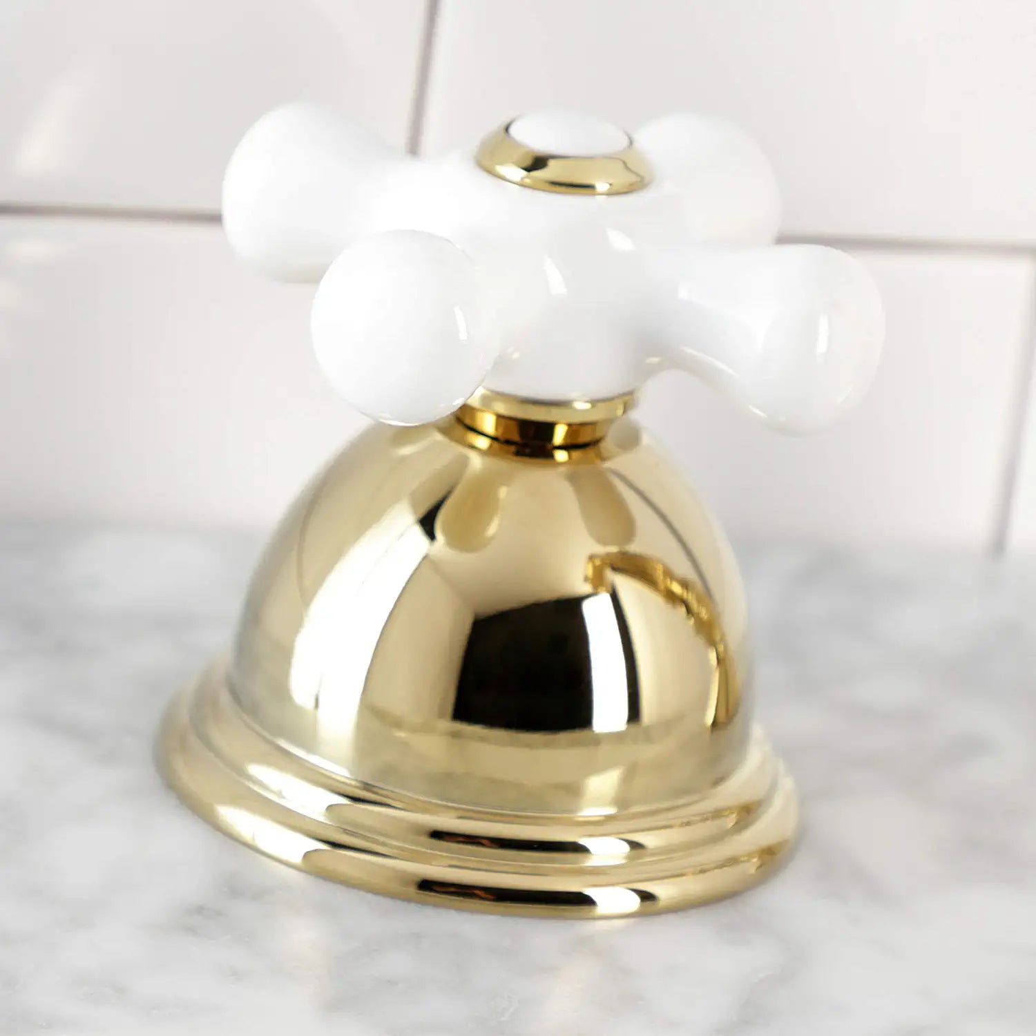 Kingston Brass KSK3352PXTR Vintage Deck Mount Hand Shower with Diverter for Roman Tub Faucet, Polished Brass