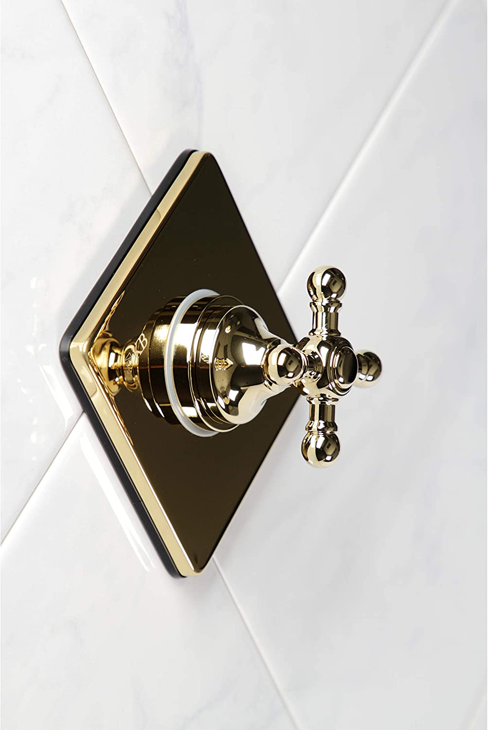 Kingston Brass KS3042BX Three-Way Diverter Valve with Trim Kit, Polished Brass