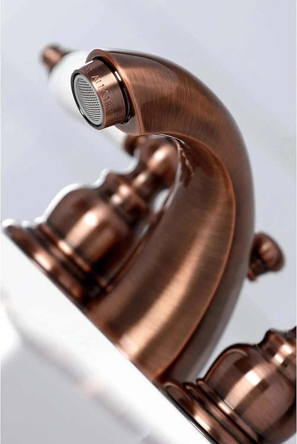 Kingston Brass KB956PL Victorian Mini-Widespread Bathroom Faucet, Antique Copper