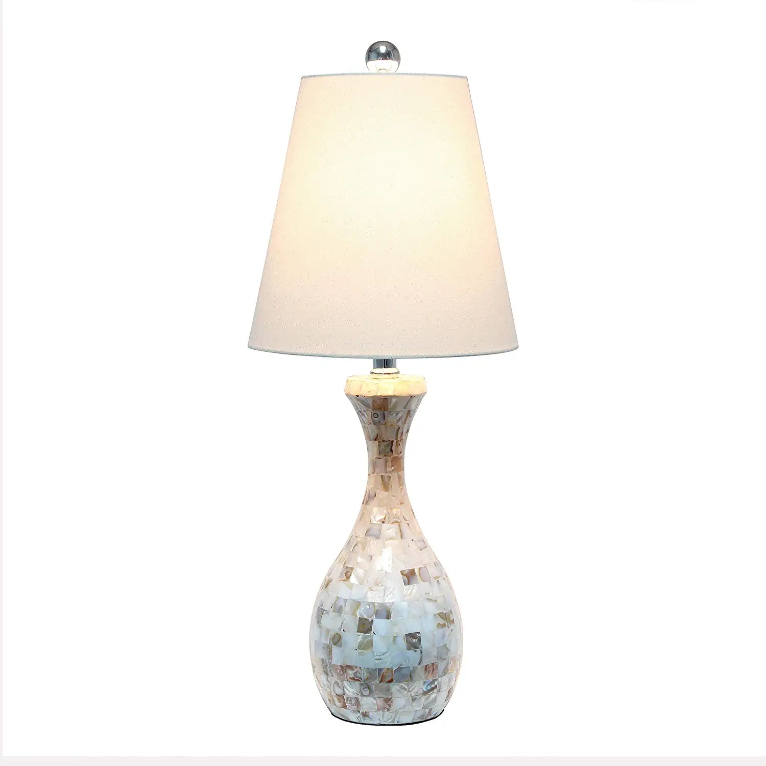 Elegant Designs LT3336-MOP Seashell Mosaic Look Table Lamp