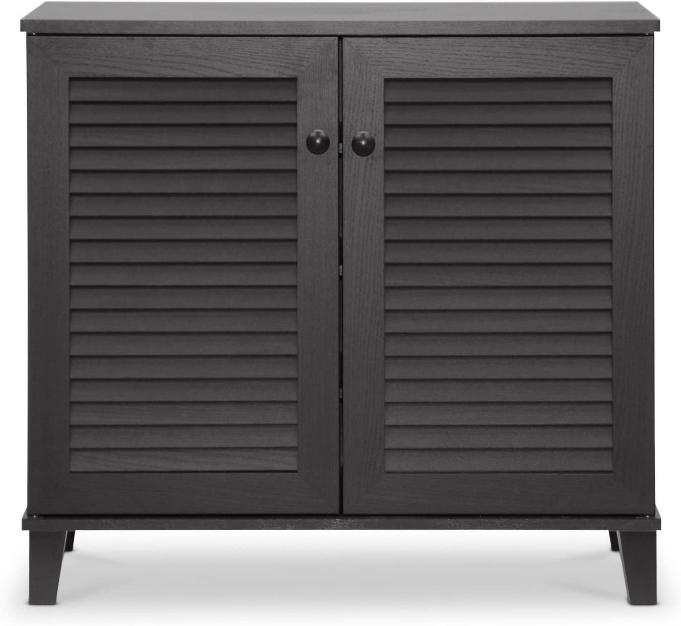 Baxton Studio FP-01LV-Espresso Studio Coolidge Shoe-Storage Cabinet, Espresso 14.5Lx29.625Wx27.5H