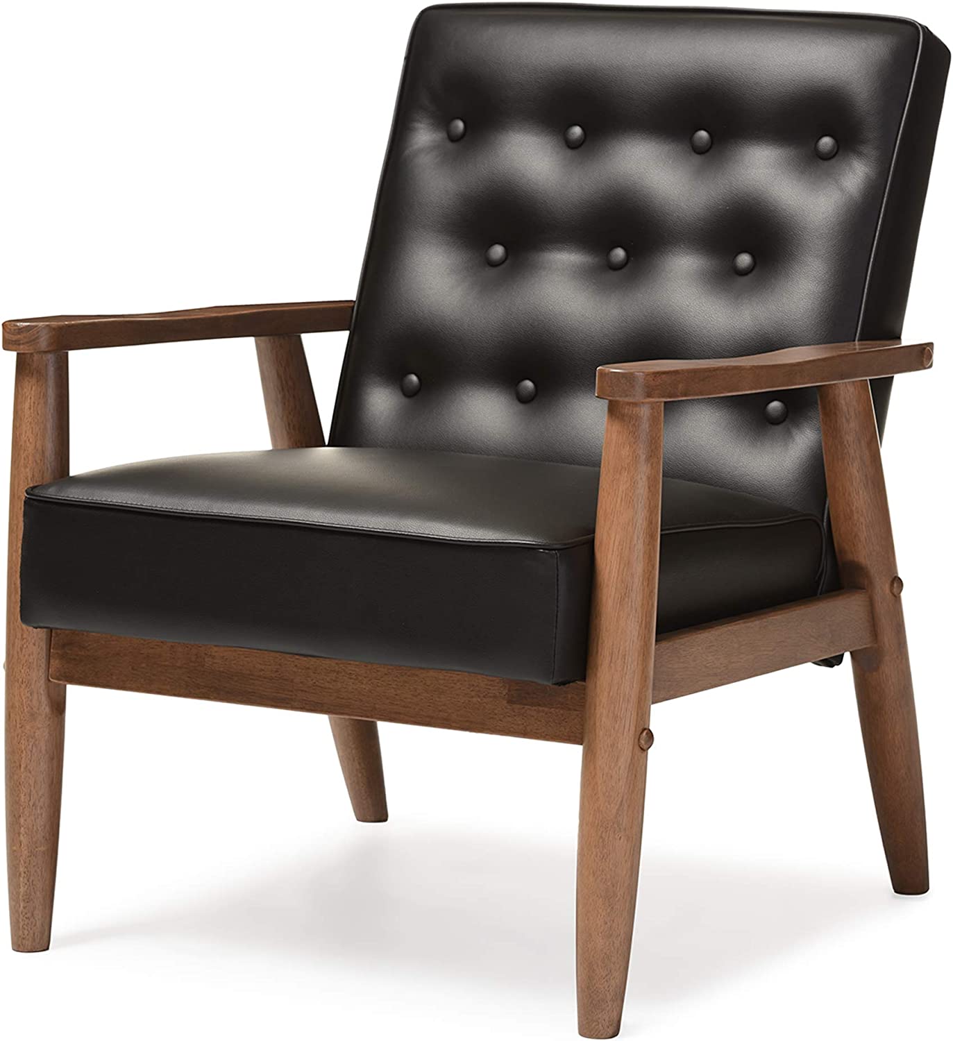 Baxton Studio BBT8013-Black Chair armchairs, Black