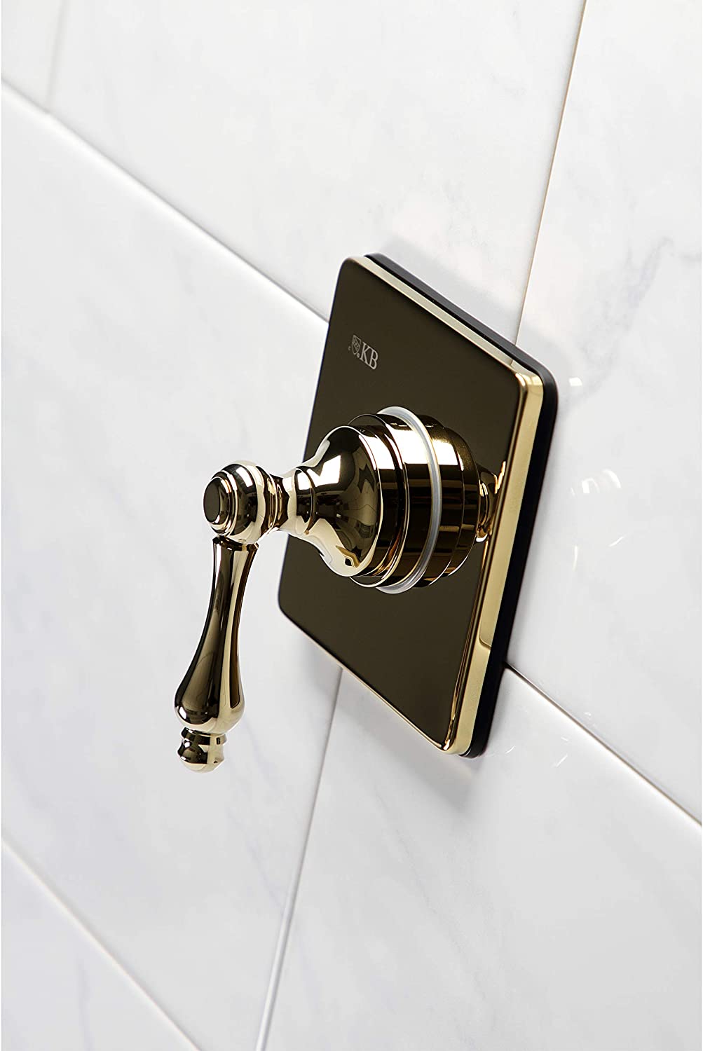 Kingston Brass KS3042AL Three-Way Diverter Valve with Trim Kit, Polished Brass