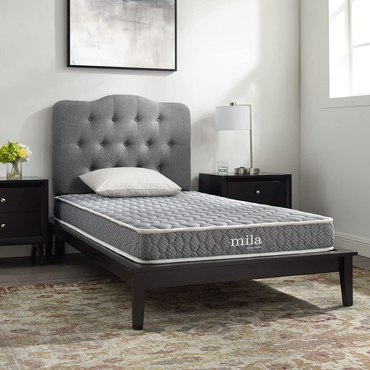 Modway Mila 6√É¬¢√¢‚Äö¬¨√Ç¬ù Twin Mattress - Firm 6 Inch Twin Mattress - 10-Year Warranty