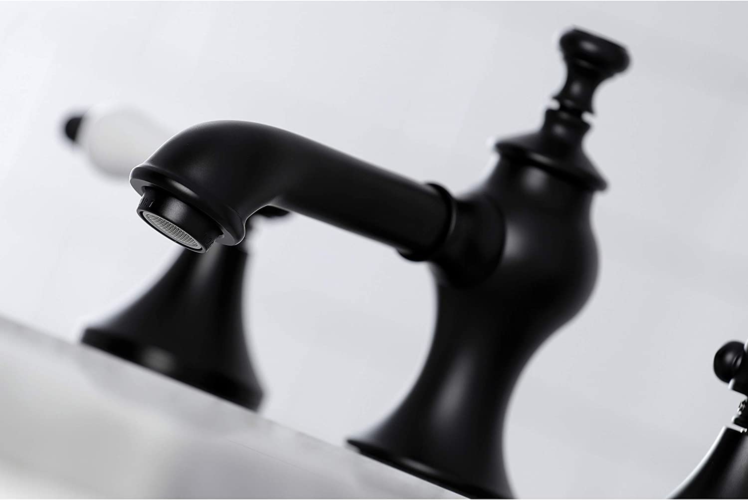 Kingston Brass KC7060BPL Bel-Air Widespread Bathroom Faucet, Matte Black