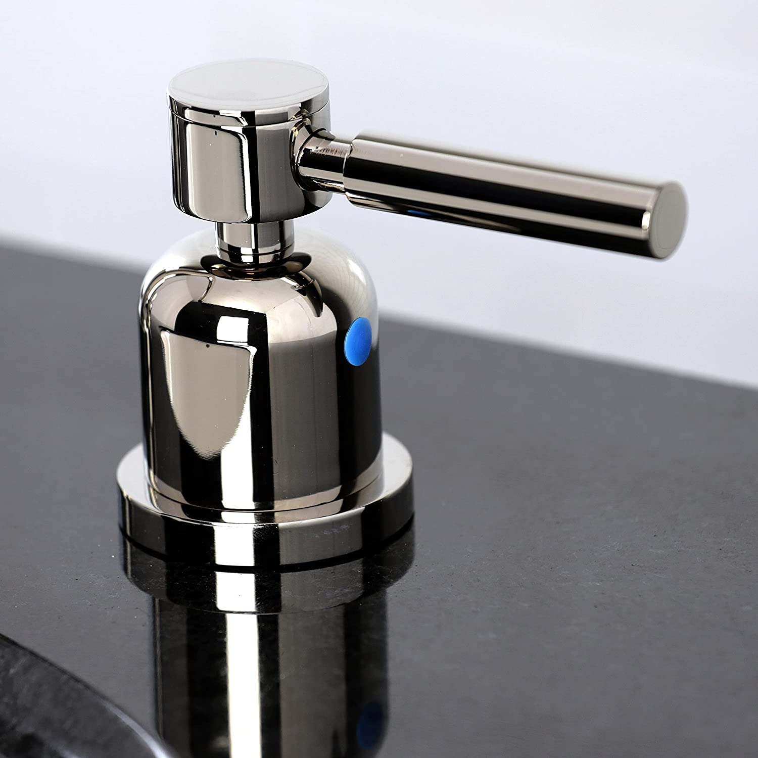 Kingston Brass FSC8929DL Concord Widespread Bathroom Faucet, 5-3/8 Inch in Spout Reach, Polished Nickel