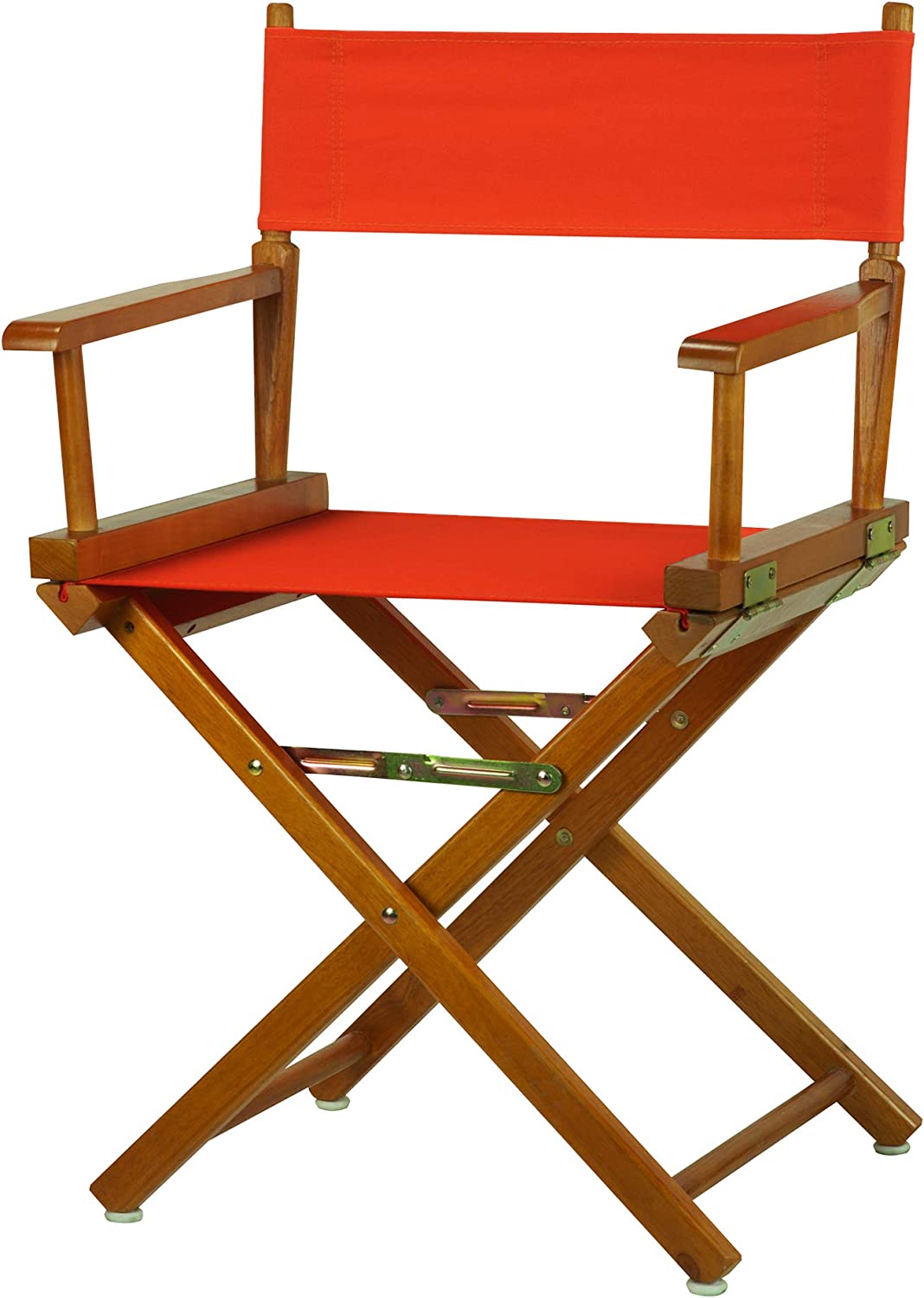 Casual Home 18&#34; Director&#39;s Chair Honey Oak Frame with Orange Canvas
