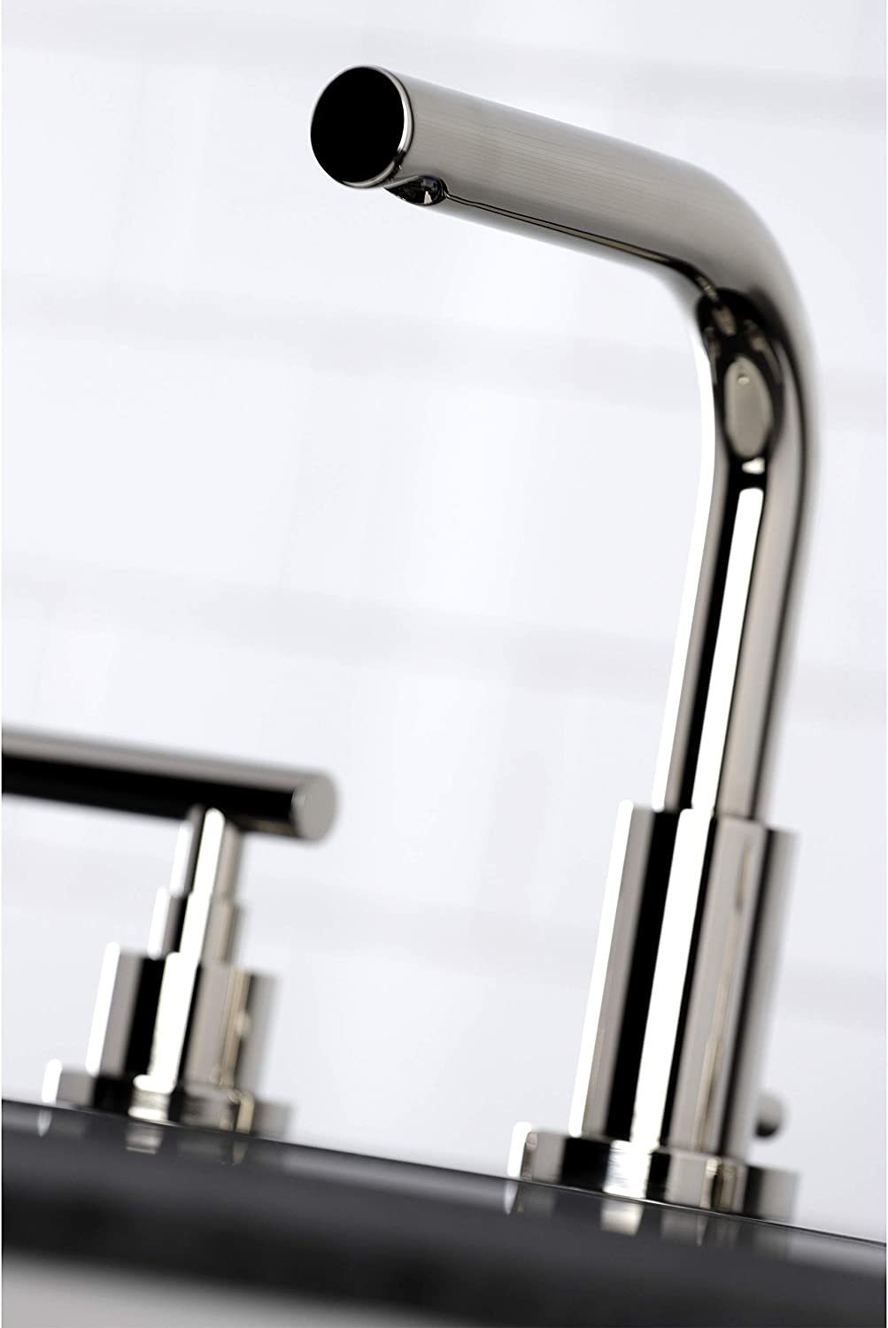 Kingston Brass FSC8959CML Manhattan Widespread Bathroom Faucet, Polished Nickel