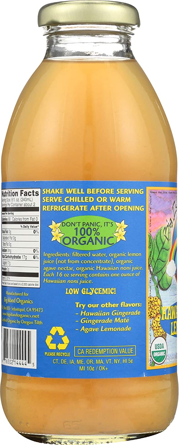 Big Island Organics Noni Lemonade 16oz Pack Of 4