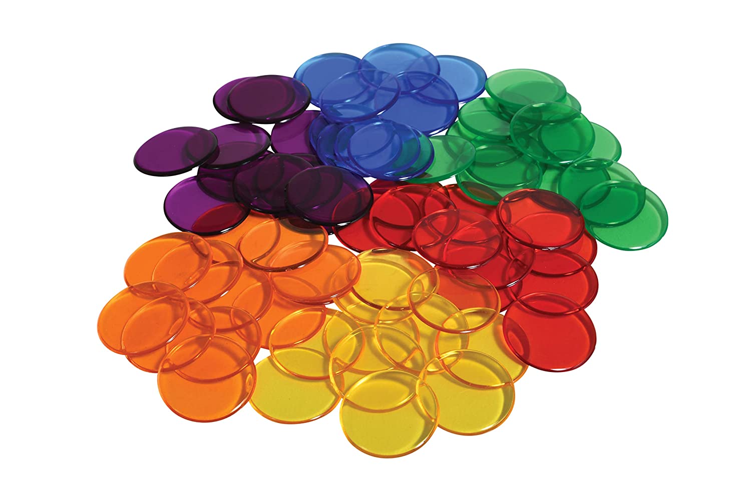 LEARNING ADVANTAGE - 0.75&#34; Transparent Counters, Set of 1000