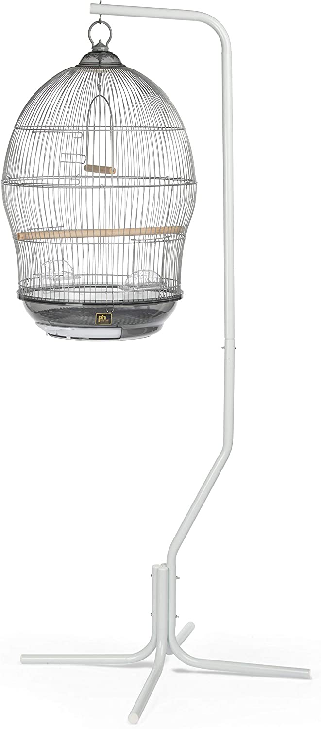 Prevue Hendryx Pet Products Tubular Steel Hanging Bird Cage Stand 1781 White, 24-Inch by 24-Inch by 60-Inch, Small