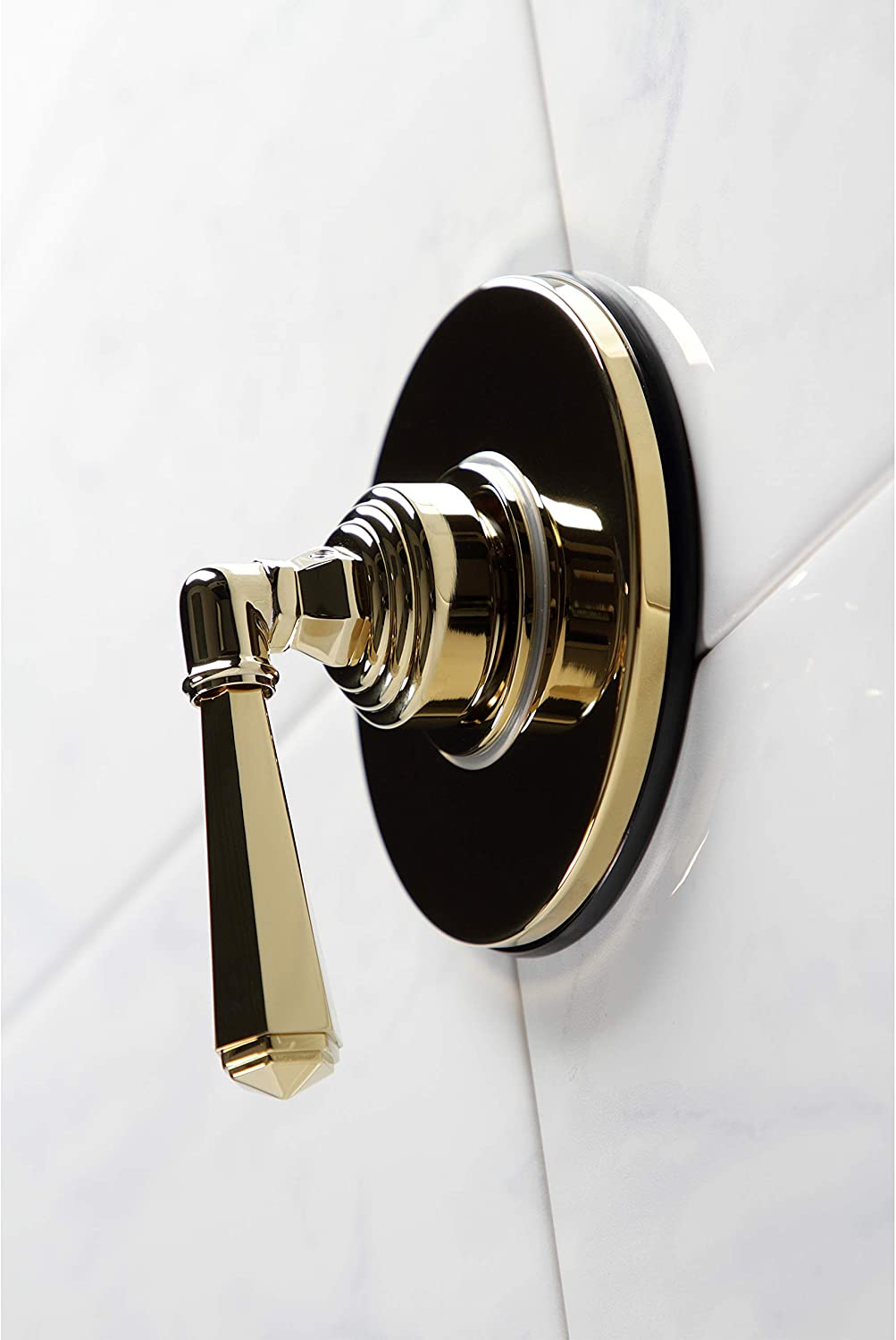 Kingston Brass KS3032HL Three-Way Diverter Valve with Trim Kit, Polished Brass