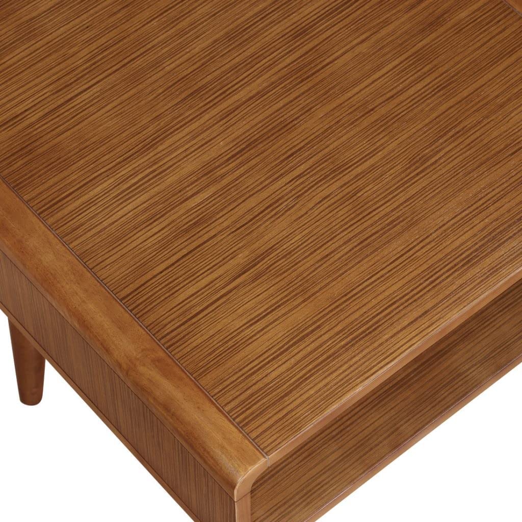 Boraam Zebra Series Alborg End Table, Rich Walnut