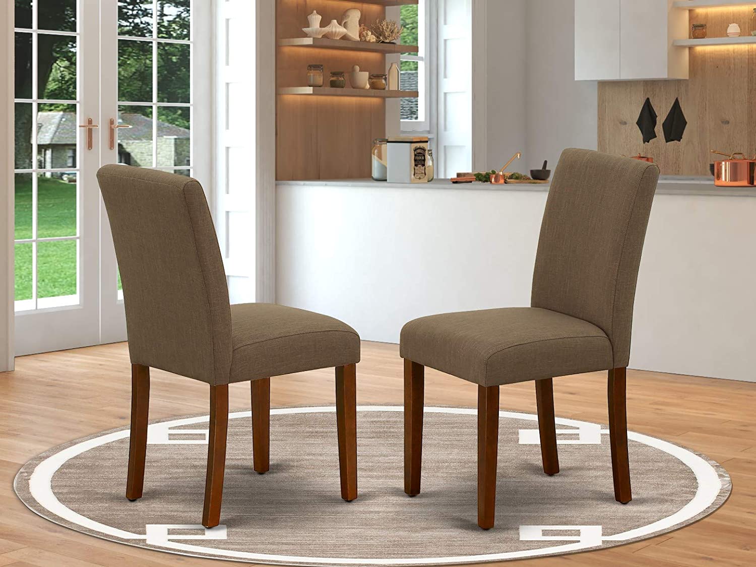 East West Furniture ABP8T05 Parson Dining Chairs