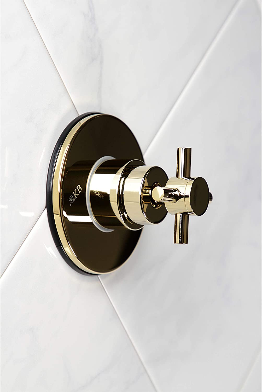 Kingston Brass KS3032DX Concord Three-Way Diverter Valve with Trim Kit, Polished Brass