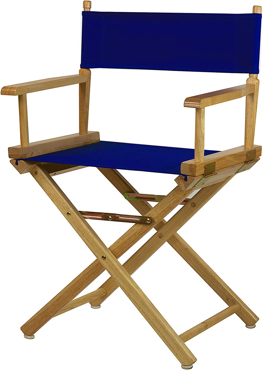 Casual Home 18&#34; Director&#39;s Chair Natural Frame with Royal Blue Canvas