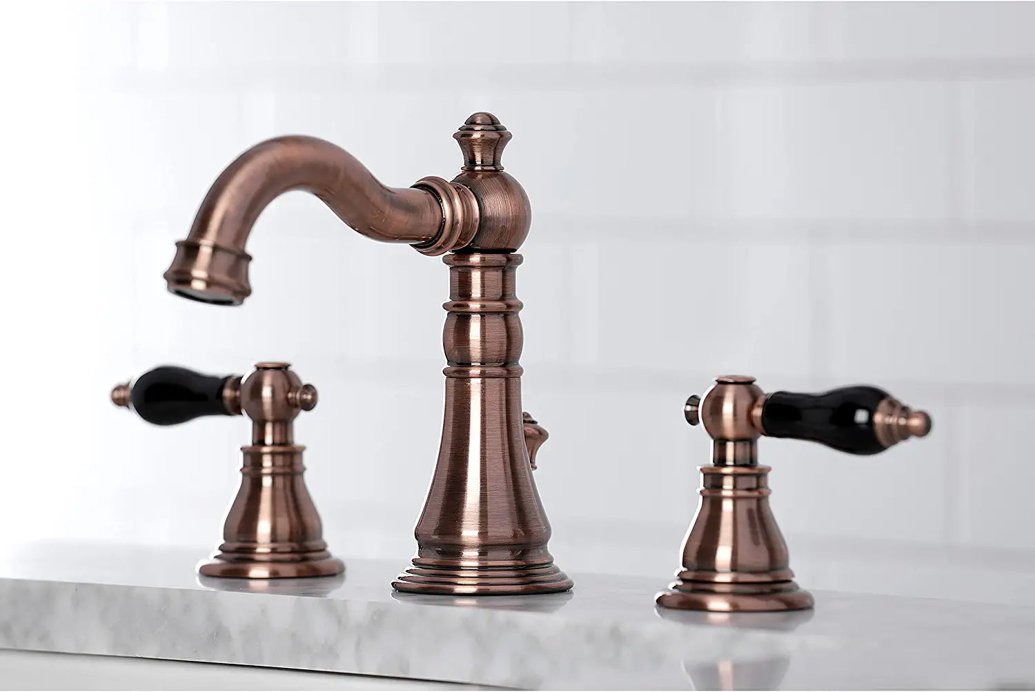 Kingston Brass FSC197AKLAC Duchess Widespread Bathroom Faucet, Antique Copper