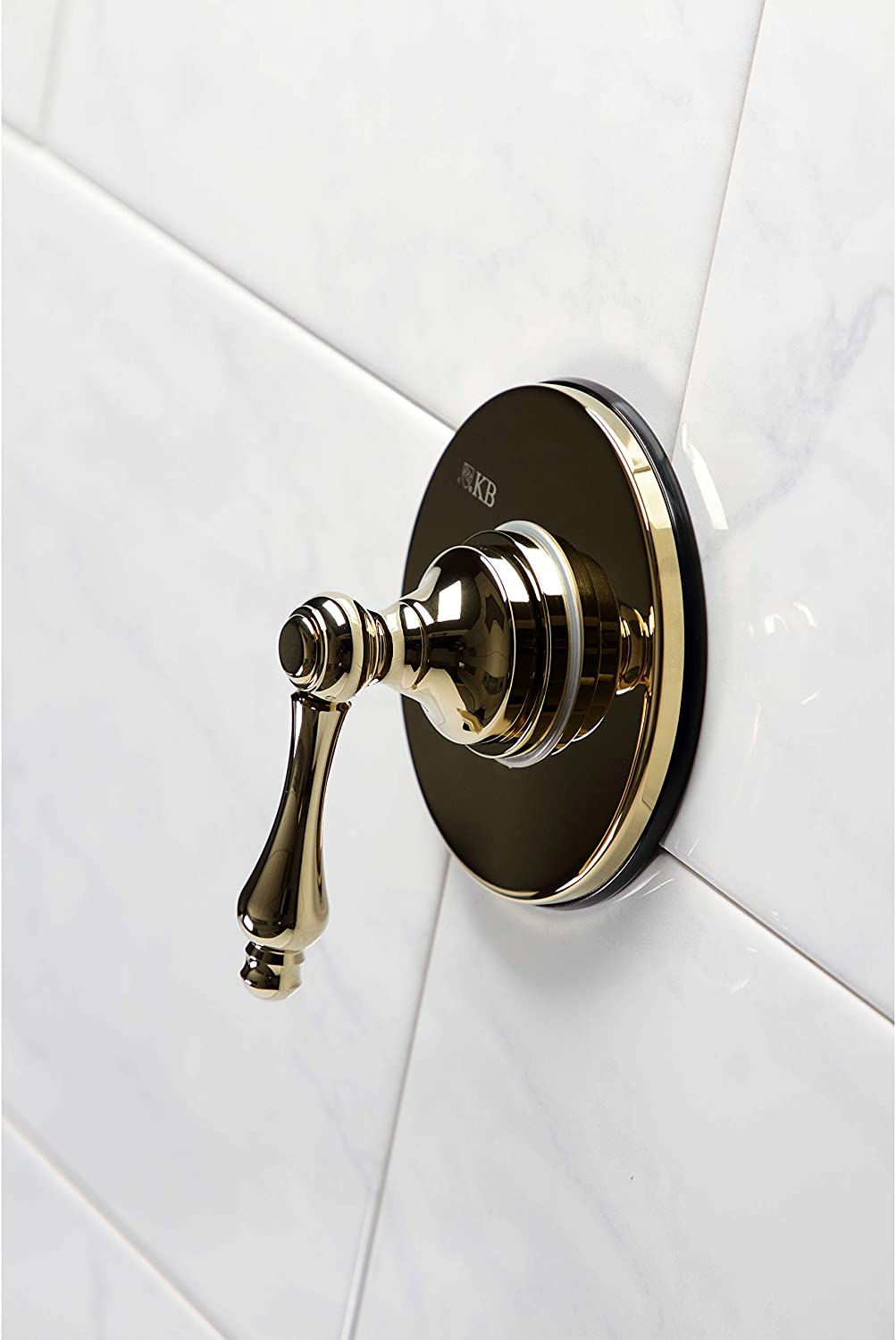 Kingston Brass KS3032AL Three-Way Diverter Valve with Trim Kit, Polished Brass