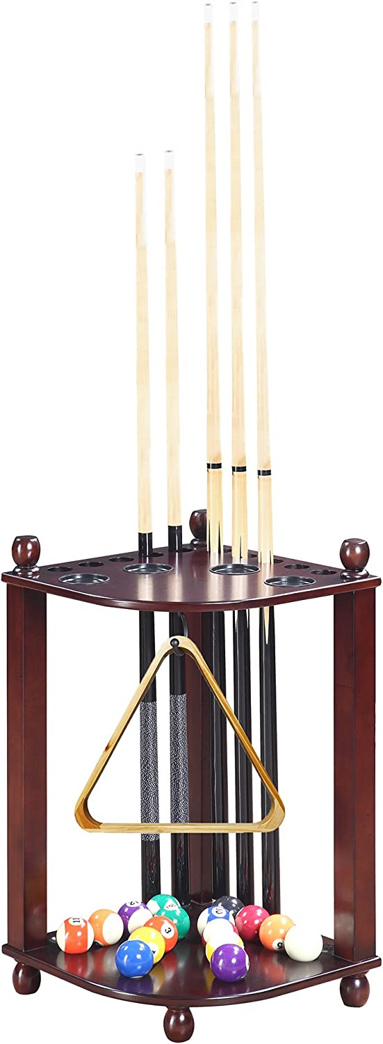 Hathaway Regent Corner Floor Cue Rack - Mahogany Finish Regent Corner Floor Cue Rack - Mahogany Finish, Mahogany