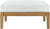 Modway Bayport Teak Wood Outdoor Patio Ottoman in Natural White