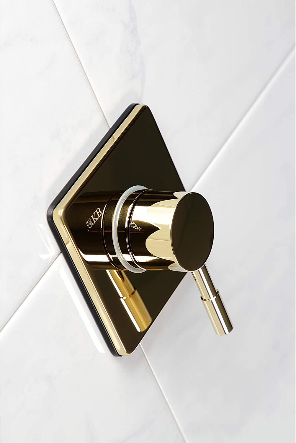 Kingston Brass KS3042DL Concord Three-Way Diverter Valve with Trim Kit, Polished Brass