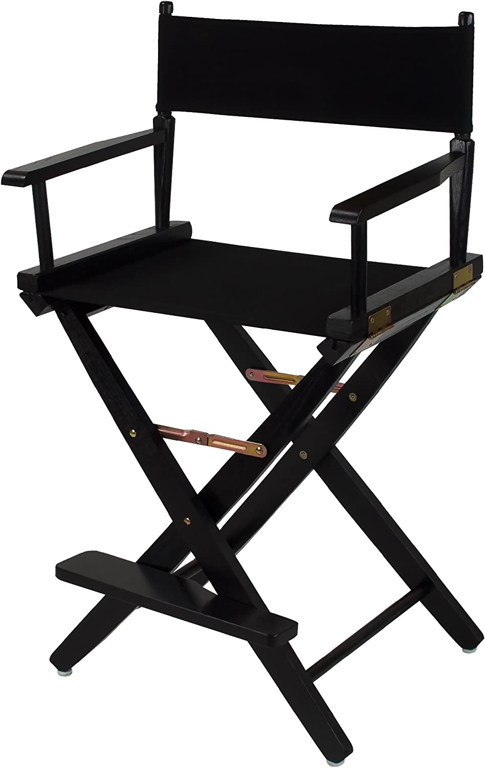 American Trails Extra-Wide Premium 24&#34; Director&#39;s Chair Black Frame with Black Canvas, Counter Height