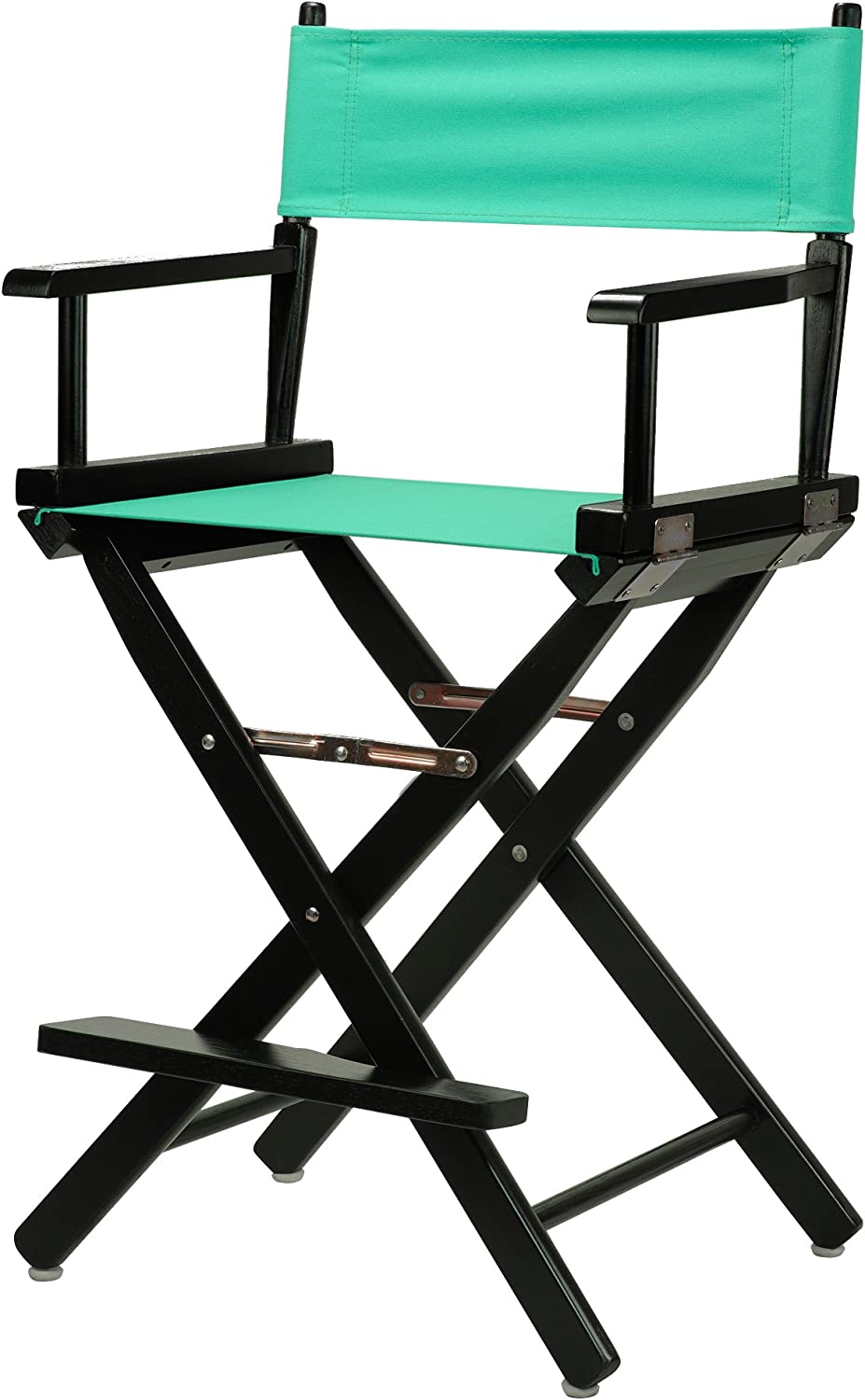 Casual Home 24&#34; Director&#39;s Chair Black Frame-with Teal Canvas, Counter Height