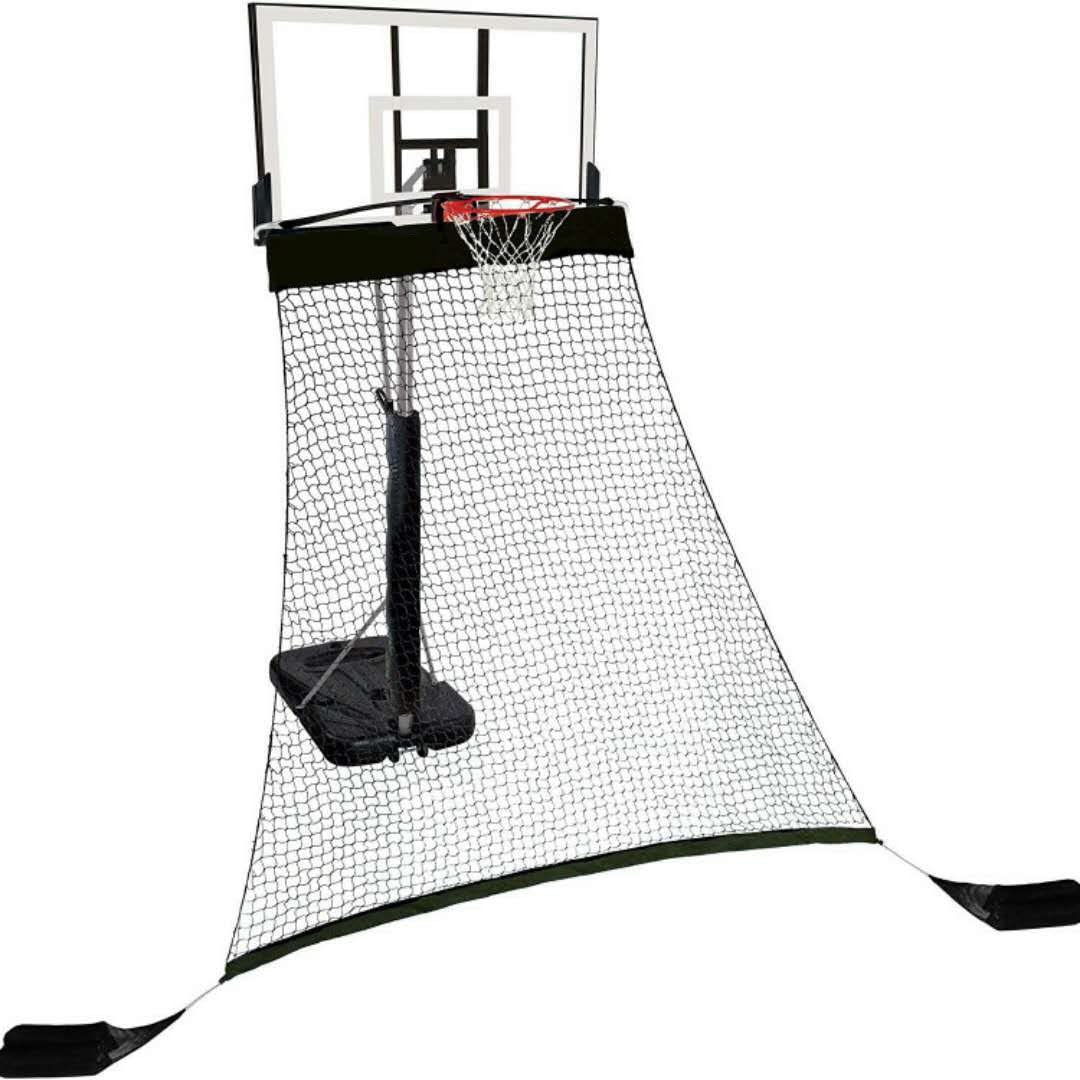 Hathaway Rebounder Basketball Return System for Shooting Practice with Heavy Duty Polyester Net Black, 120&#34; L x 60&#34; W x 108&#34; H