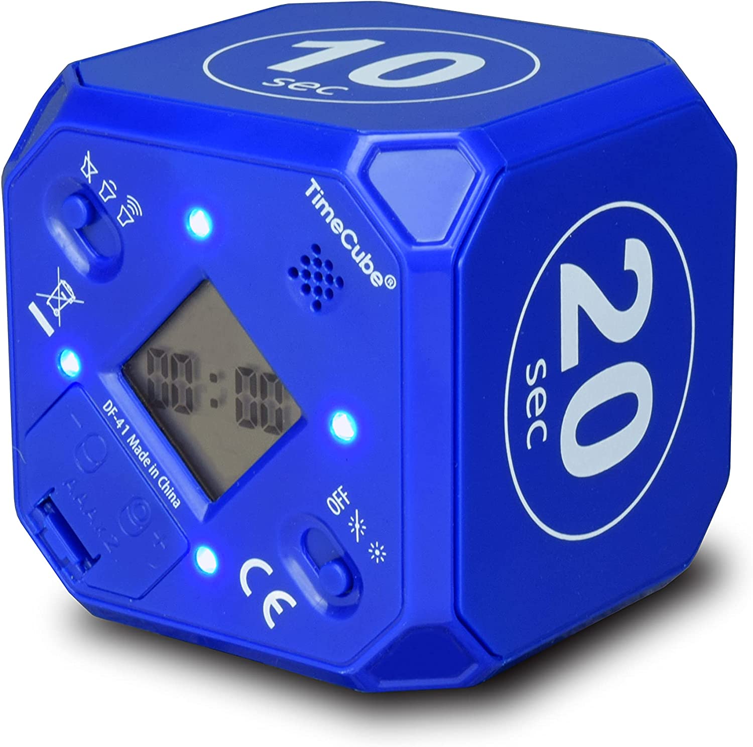 TimeCube Plus Preset Timer with 4 LED Light Alarm for Time Management, and Countdown Settings (Green - 1,5,10,15 min)