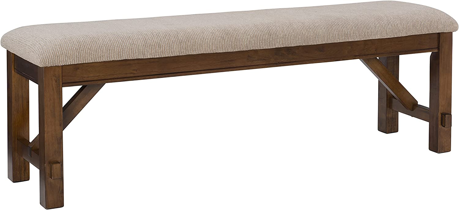 Powell Company Kraven Dining Bench, Hazelnut 60&#34; L x 16&#34; W x 20.25&#34; H