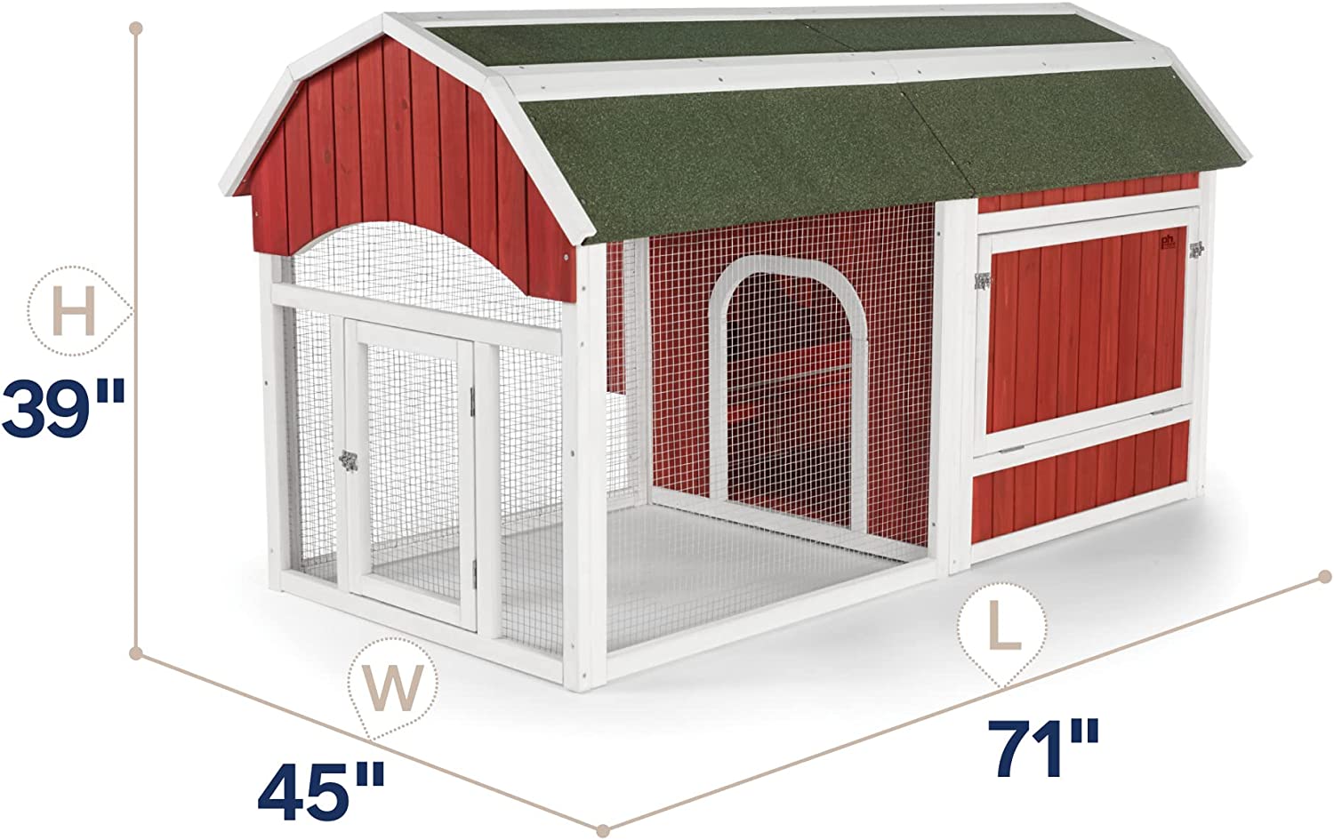 Prevue Pet Products 465 Barn Chicken Coop, Red