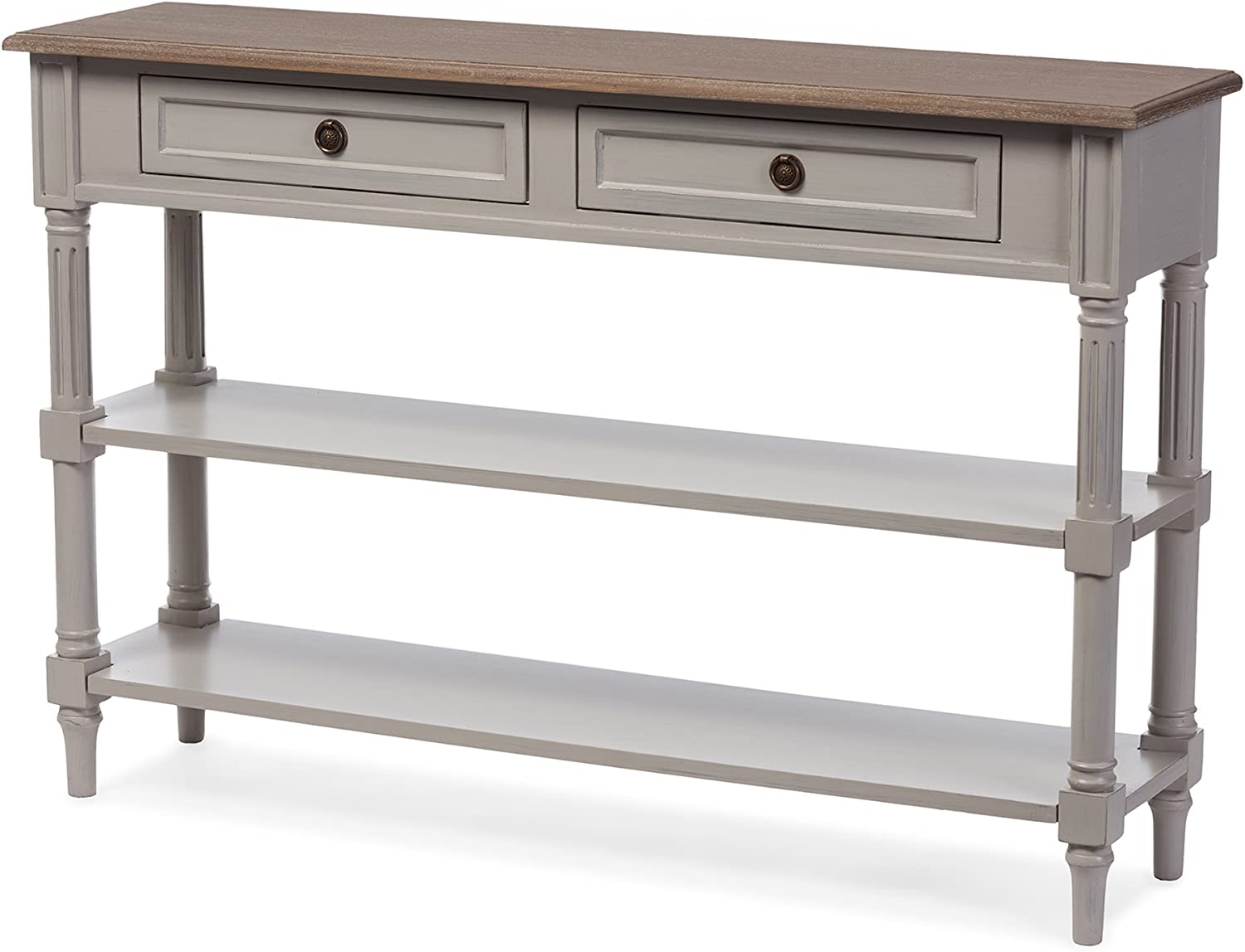 Baxton Studio EDD9VM/M-B-W1 Console Table, White Wash