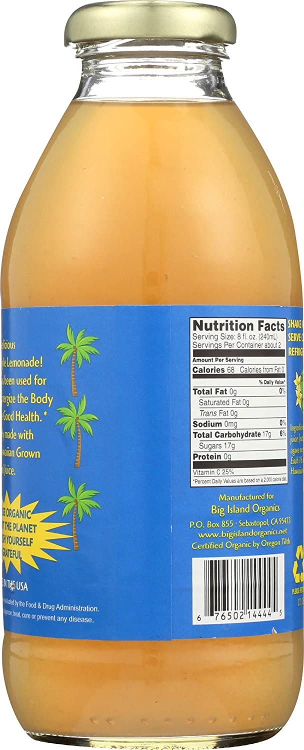 Big Island Organics Noni Lemonade 16oz Pack Of 4