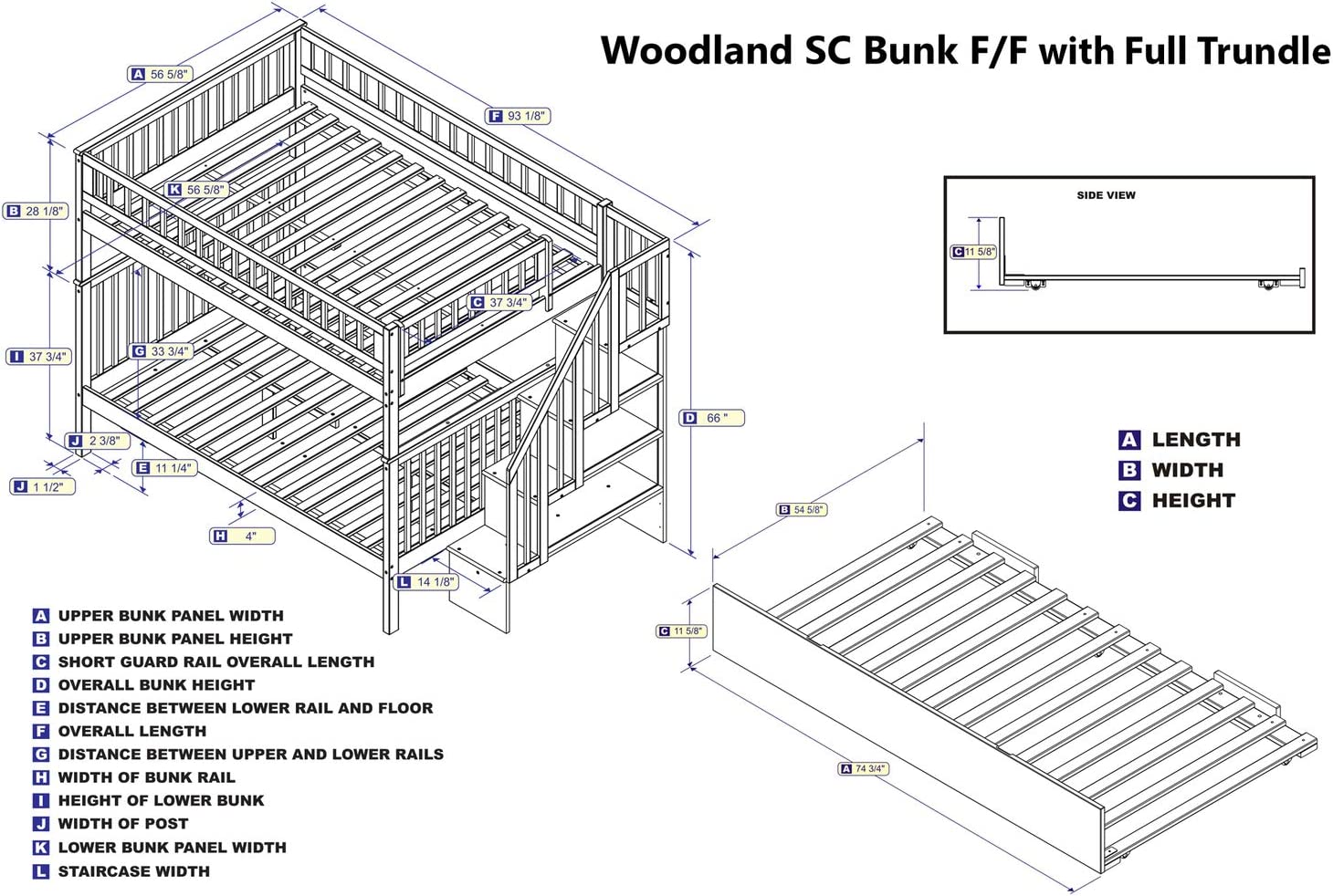 Woodland Staircase Bunk Bed