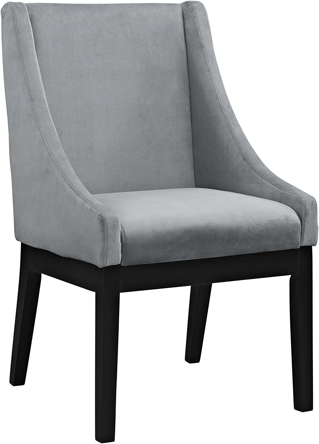 Modway Tide Dining Wood Side Chair in Gray
