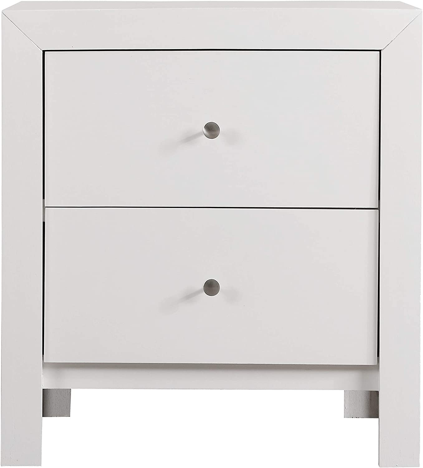 Glory Furniture 2 Drawer Nightstand, White