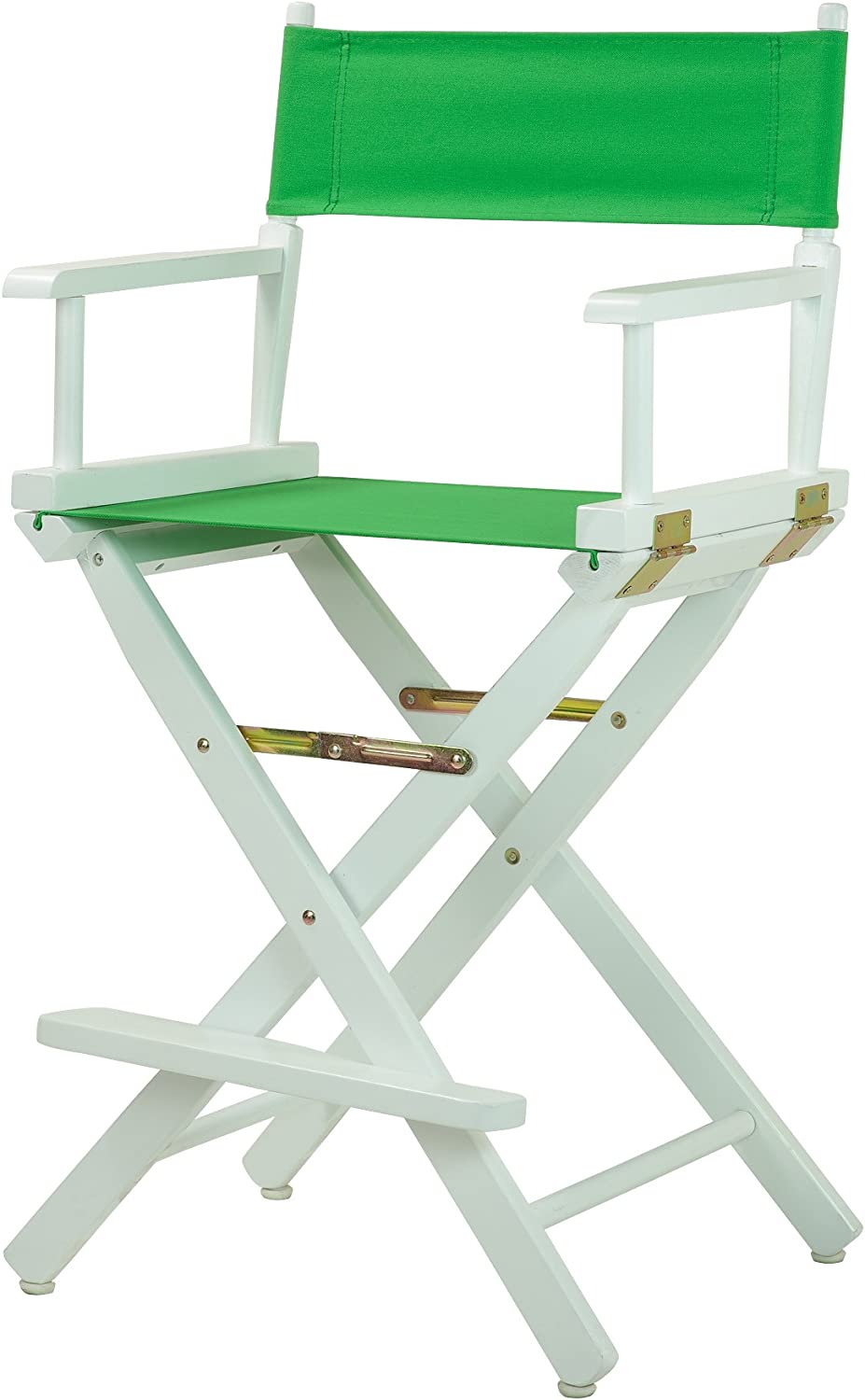 Casual Home Director&#39;s Chair ,White Frame/Green Canvas,24&#34; - Counter Height